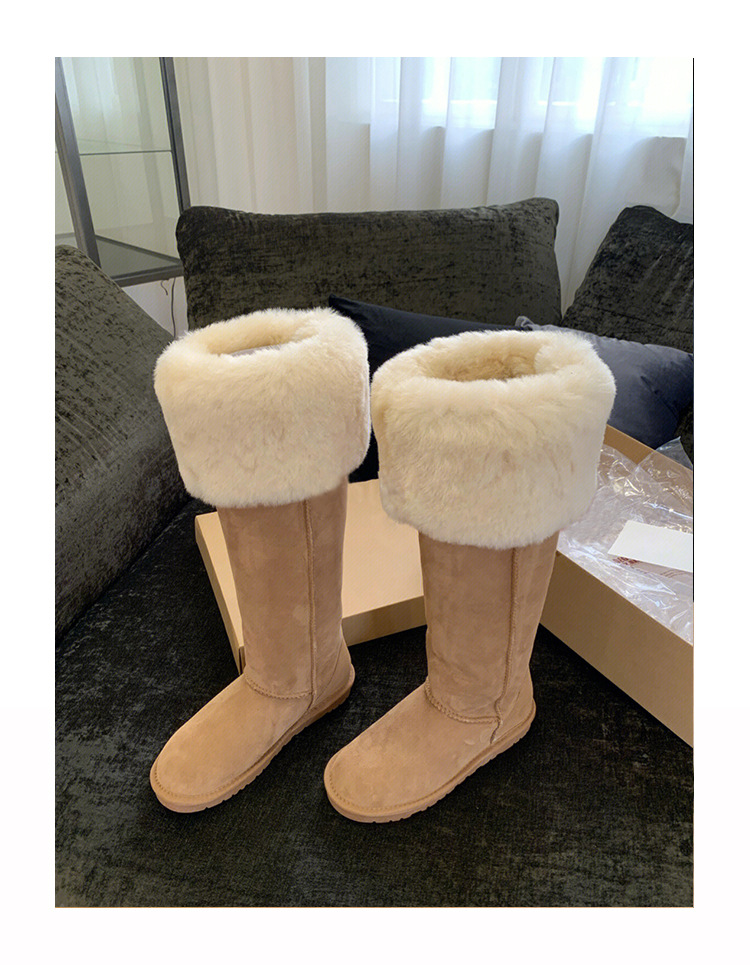 2023 autumn and winter New Korean style mid-calf warm snow boots fleece-lined thick button all-match plush women's shoes