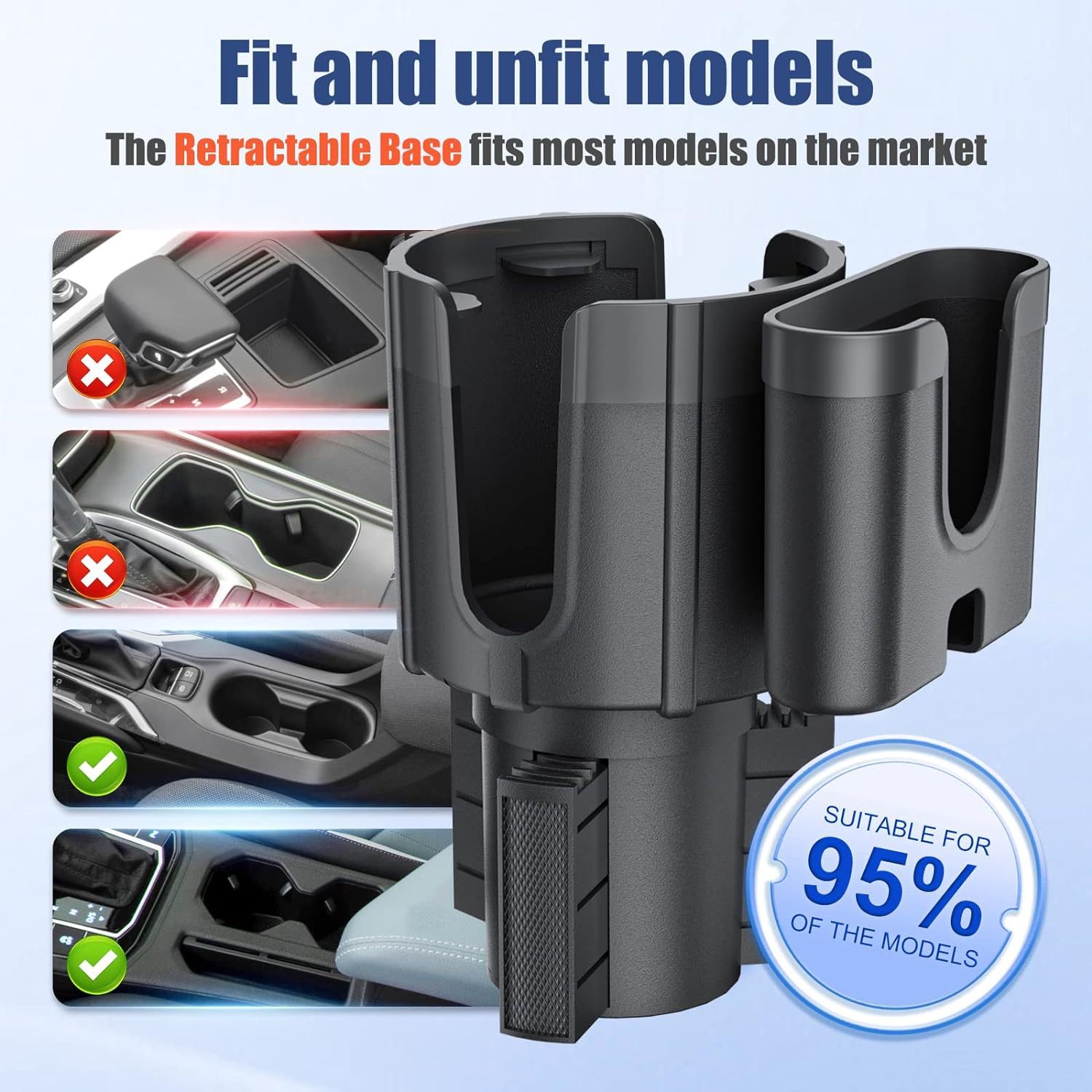 Car cup holder expander two-in-one multifunctional car water cup holder mobile phone holder car oversized water Cup drink holder