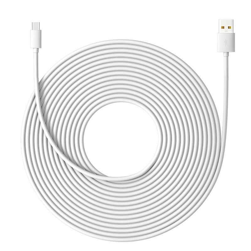 Typec data cable lengthened 5m fast charge Android mobile phone surveillance camera extension cable 12m super long charger cable