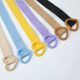 Summer small fresh 4cm elastic stretch pp grass woven sweet decorative dress ladies love buckle belt women