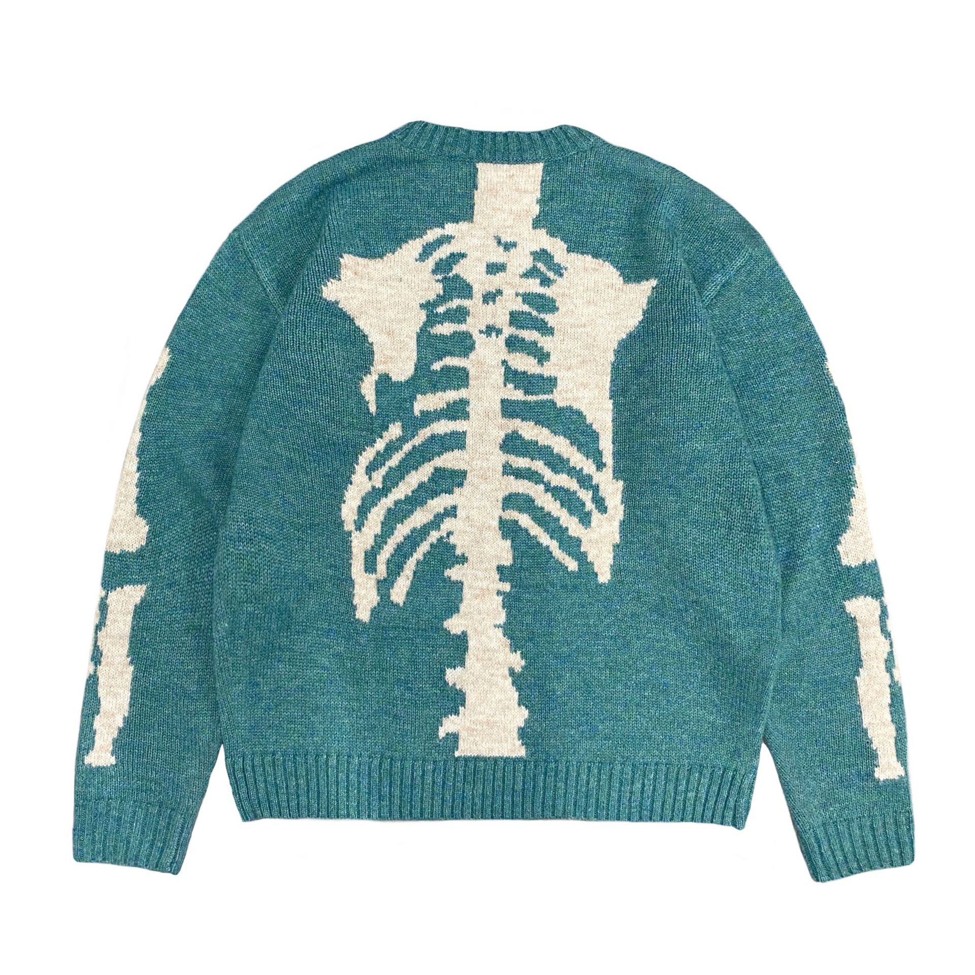 Kapital vintage Hirata Hiroshi Crewneck Loose Bone Skeleton Knitted Casual Sweater