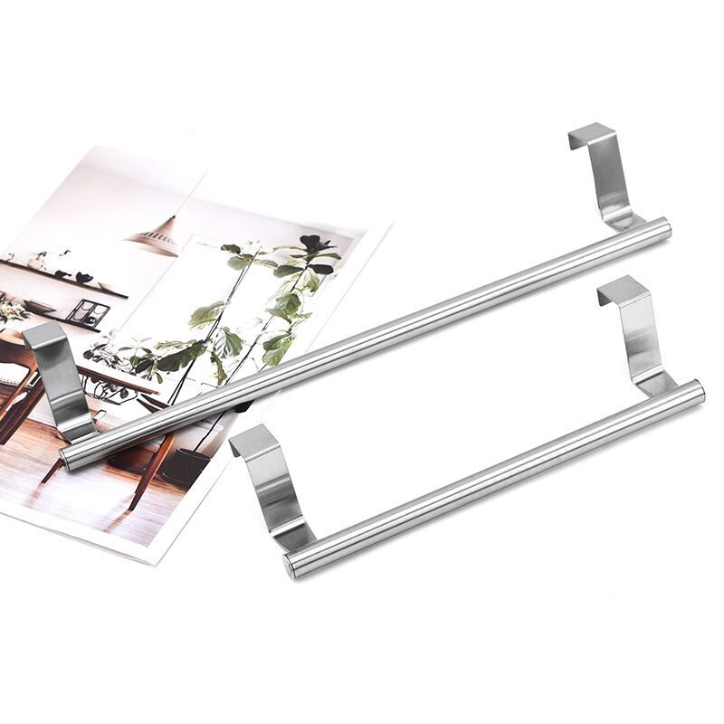 Spot Hanging Stainless Steel Single-pole Towel Rack Punch-free Cabinet Door Back-type Rag Rack Towel Bar Cabinet Door Hanging