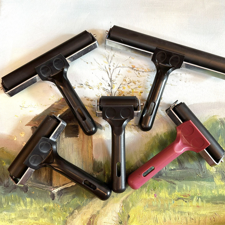 Cross-border wholesale 6cm print roller rubber roller 10cm latex paint printing ink roller