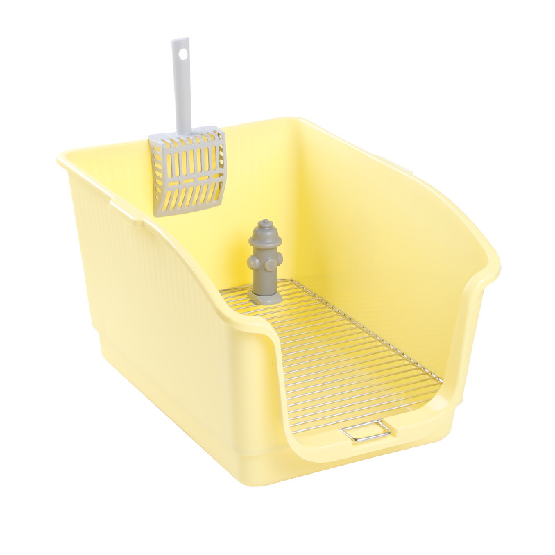Wall dog toilet bedpan stainless steel anti-shit dog Sand Basin medium and small dog height dog toilet pet supplies