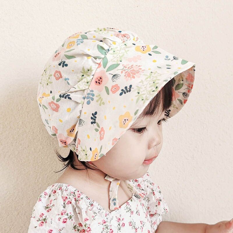 Baby Hat Spring Female Baby Spring and Autumn Thin Princess Cap Pure Cotton Korean Style Spring and Summer Newborn Girls' Toe Cap