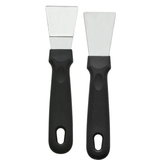 Stainless steel lampblack shovel lampblack machine shovel blade decontamination shovel pot bottom cleaning tool vortex Shell oil kitchen cleaning shovel