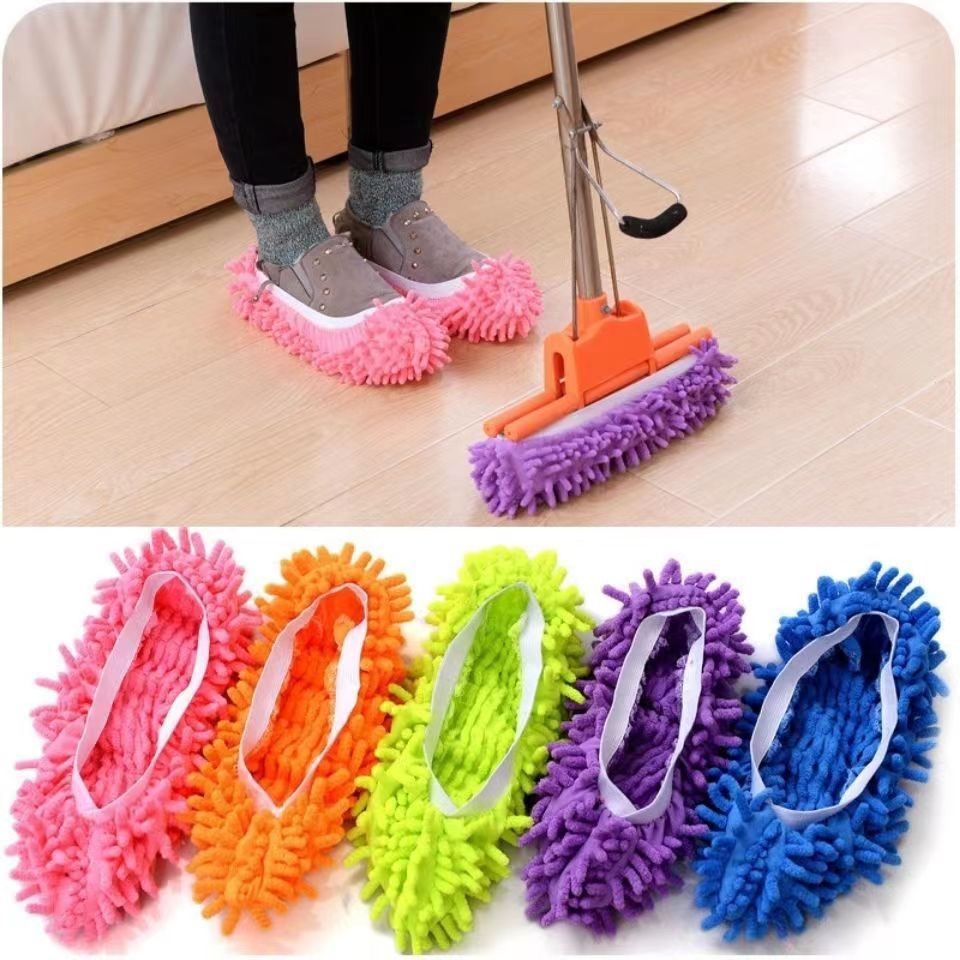 Factory Direct chenille shoe cover lazy Slippers shoe cover cleaning floor removable and washable slippers price