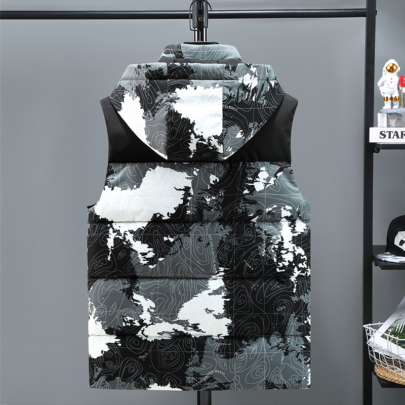 African foreign trade hot camouflage cotton vest Leisure outdoor fashion sleeveless down cotton jacket coat factory direct batch