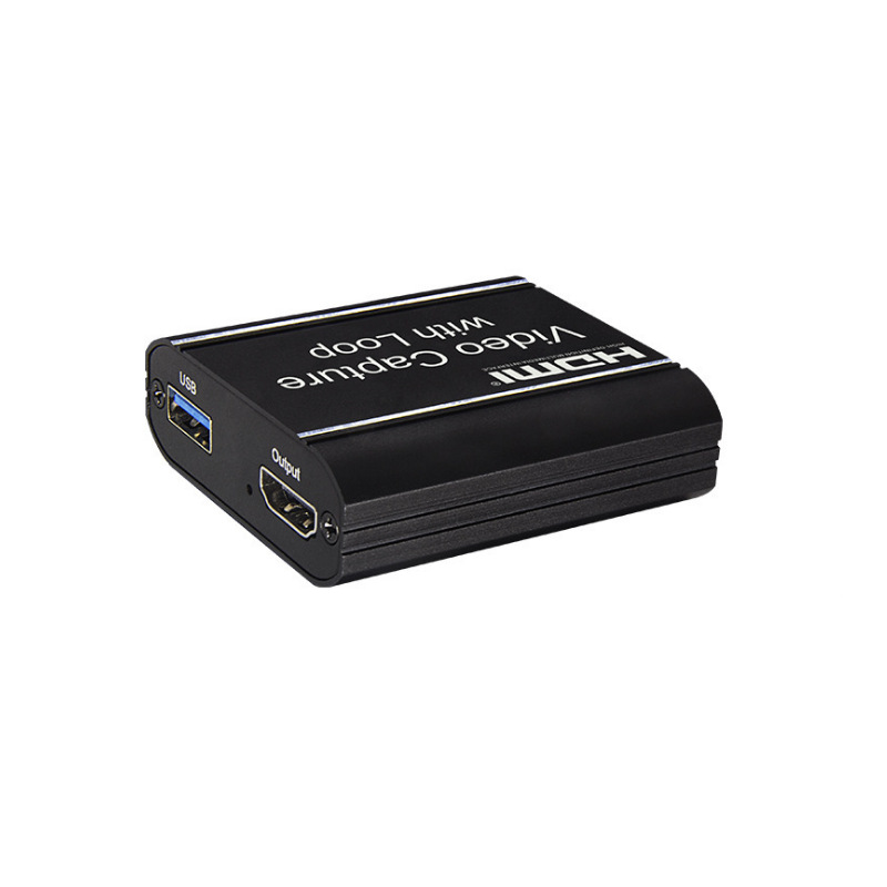 New 4KHDMI capture card USB to HDMI with ring out aluminum alloy HD video capture card USB collection box