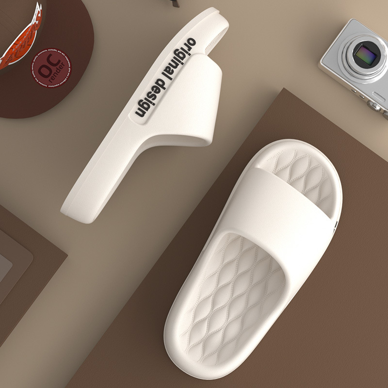 Cross-border Explosive Nordic Simple Style Sandals and Slippers for Women's Household Summer Couple's Room Soft Thick Bottom Slip-on Slip-on Slippers
