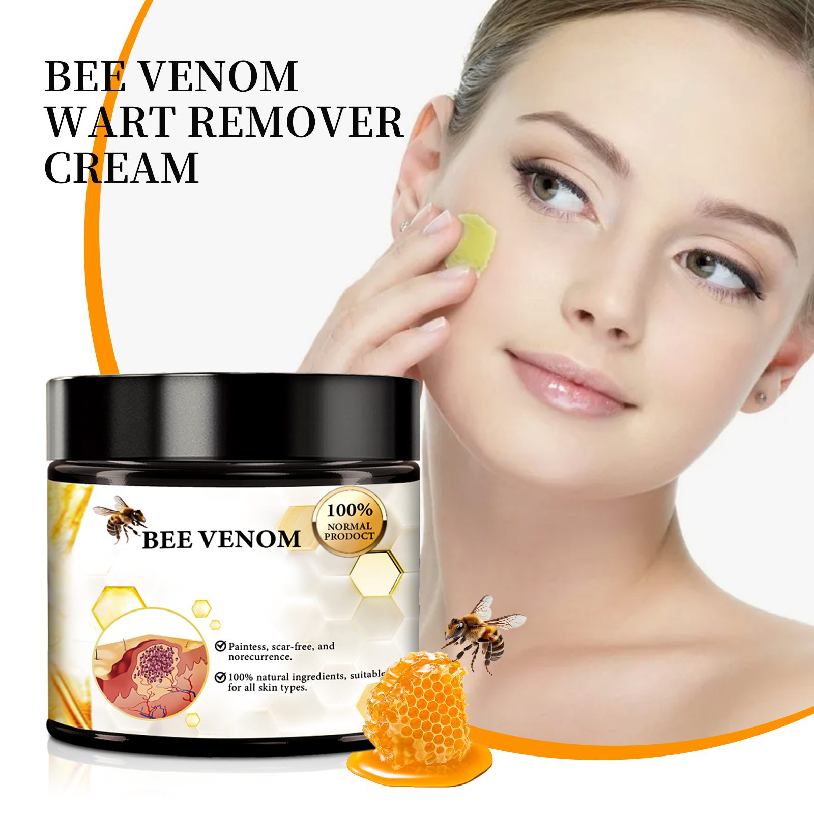 Cross-border Hot Selling Unlabeled BEE VENOM BEE VENOM Skin Care Cream Repair Skin Traces Moisturizing Cream 60g