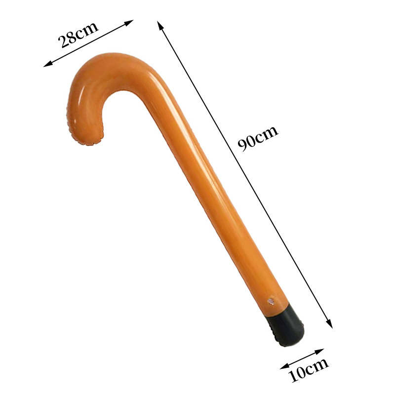Spot wholesale inflatable walking aid disabled cross-border PVC blowing crutch props inflatable walking aid set