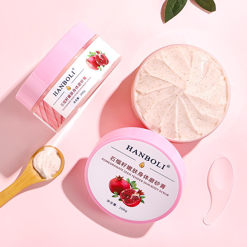 Han Pomegranate Seed Skin Rejuvenation Body Scrub Cleansing Skin Softening Corneous Pimples Moisturizing and Hydrating Scrub
