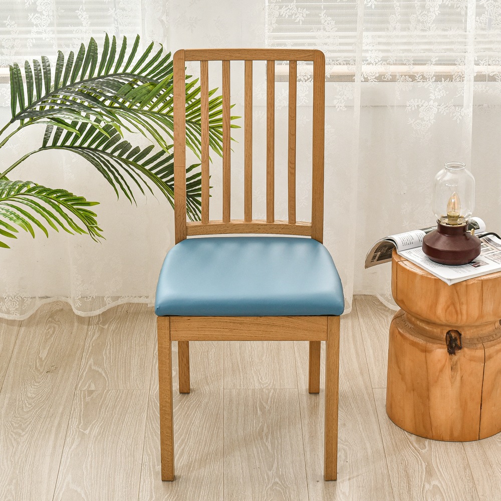 PU waterproof square cushion cover dining chair cover chair seat cover chair cover leather hotel chair protective cover home