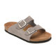 Black Double-ring Buckle Strap Sandals Fashionable ARIZO Buckle Couples Cork Slippers Fashion Bus Buckle Sandals