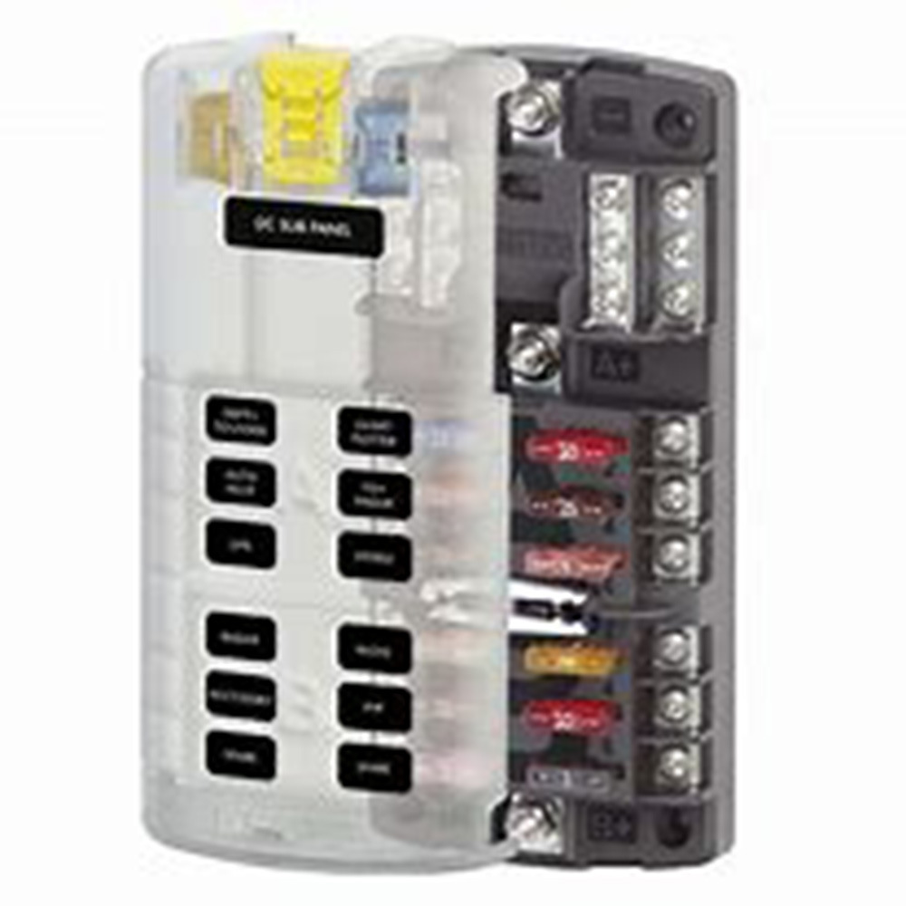 Car fuse box assembly multi-channel fuse holder 12-way fuse box 12-way fuse holder
