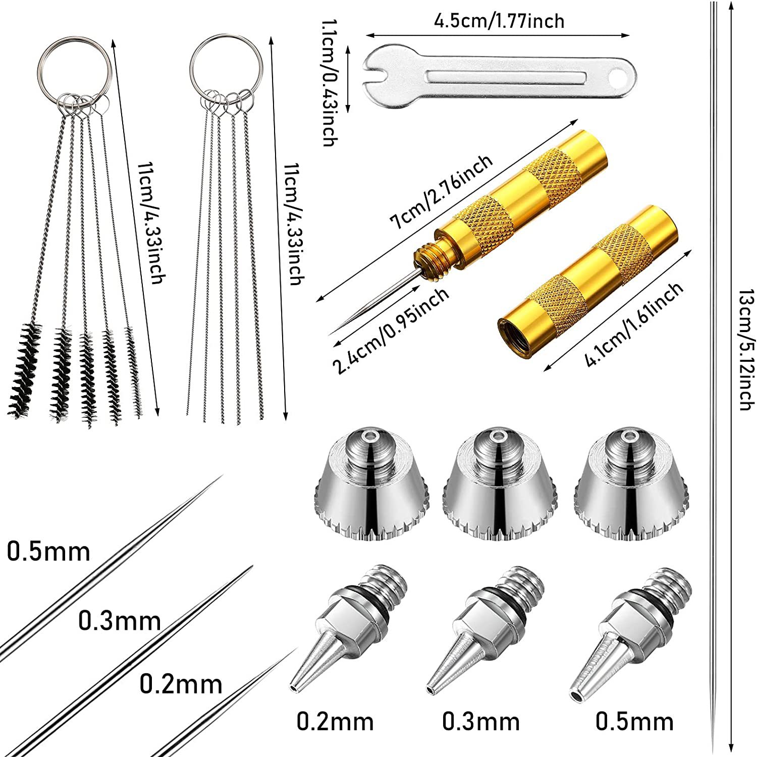 130 spray pen 131 pen nozzle 180 pen needle oxygen injector spray gun replacement parts caliber 0.2 0.3 0.5mm