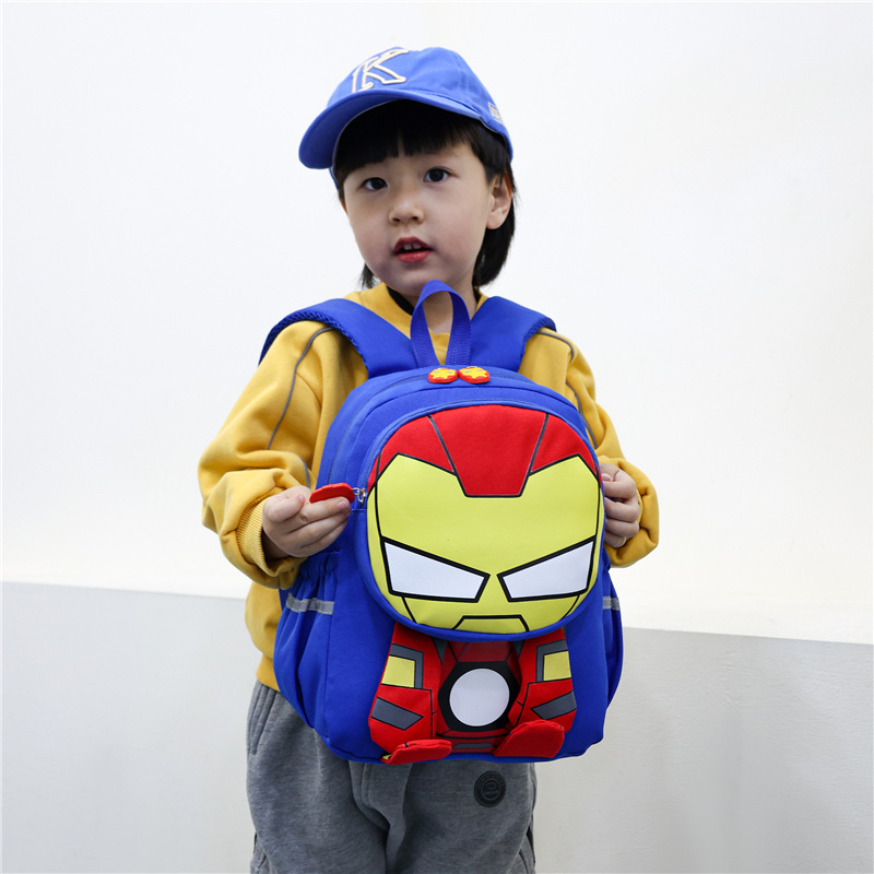 Spiderman Children's Bag Cute Cartoon Children's Backpack Iron Man Kindergarten Backpack for Primary School Students