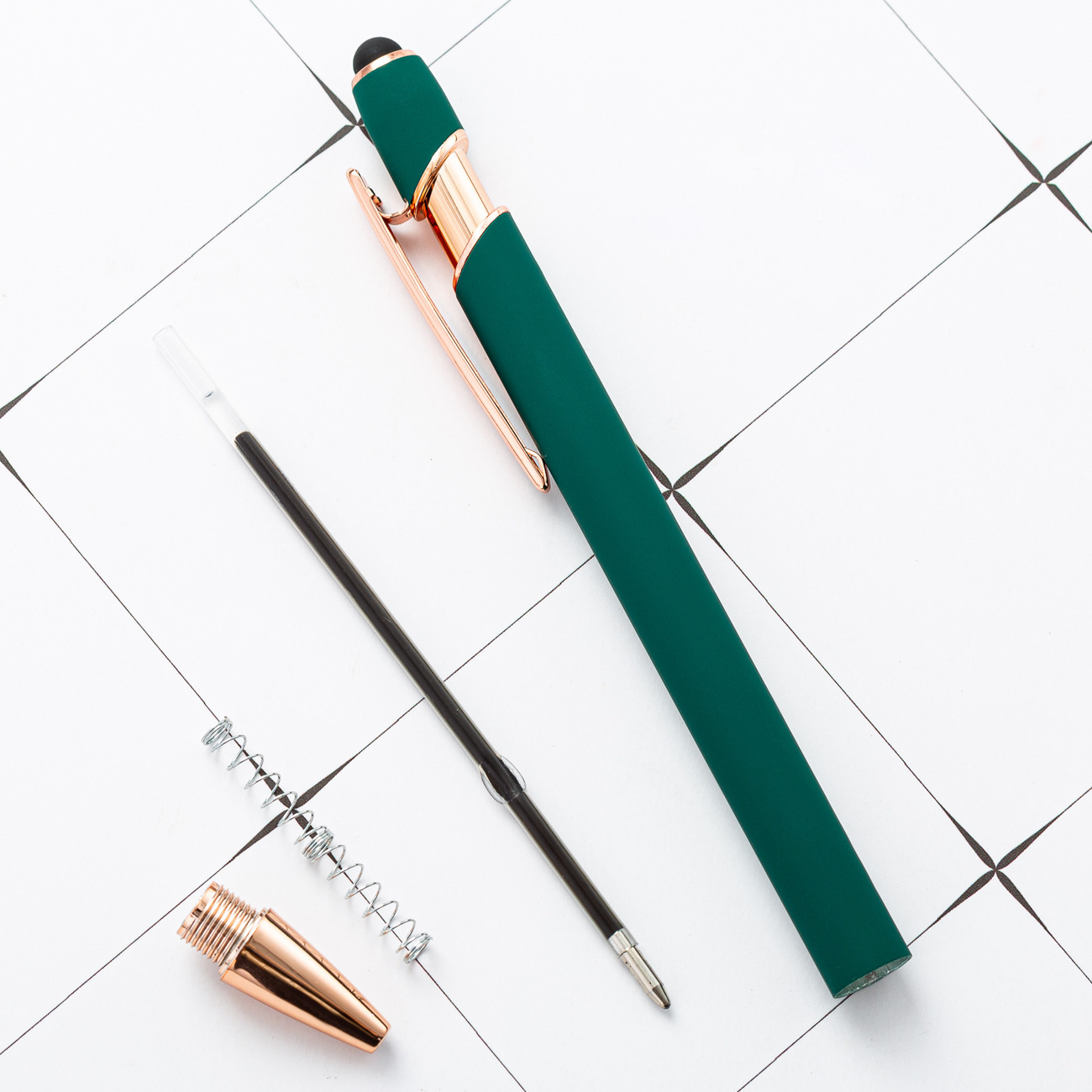 Aluminum Ball Pen Spot Wholesale Press Ball Pen Metal Medium Oil Pen Printable Press Aluminum Ball Pen