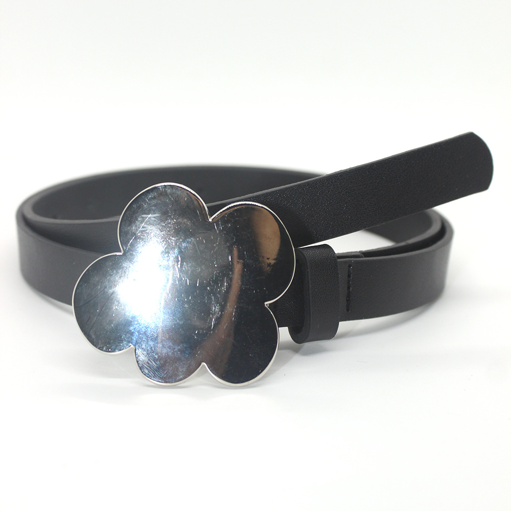 Trendy New Five-leaf Clover Metal Snap Belt All-match ins Fashion Personality Decorative Belt Factory Outlet