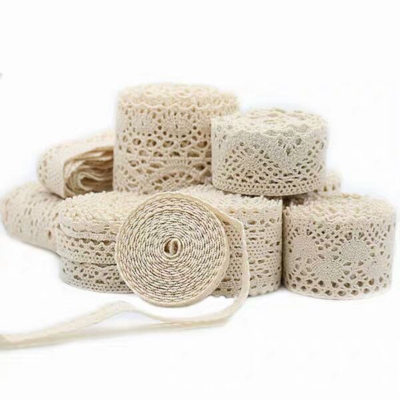 Cotton Lace Pure Cotton Lace Hollow White Lace Accessories Decoration DIY Clothing Tablecloth Sofa Curtain Lace Cloth