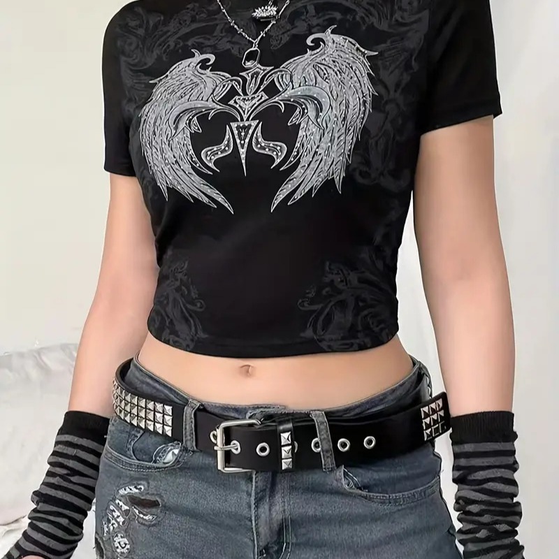 Hot Girl Belt ins Style Retro Stylish Black Punk Belt Decorative Jeans Rivets Versatile Same Style for Men and Women