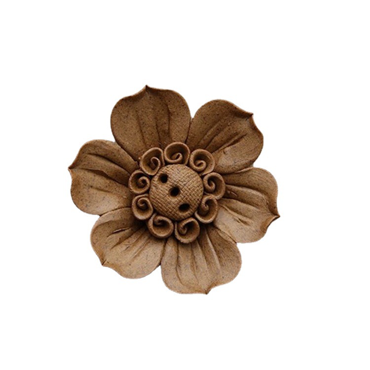 Jingdezhen Hand-made Small Incense Burner Household Incense Holder Mini Line Incense Creative Lotus Peony Incense Holder Cross-border Supply