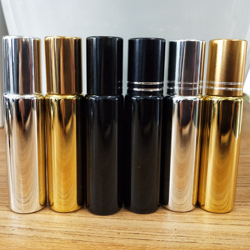 510ML Electroplated Walking Bead Bottle Essential Oil Glass Sub-Bottle Eye Essence Coated Bead Bottle Travel Sample Bottle