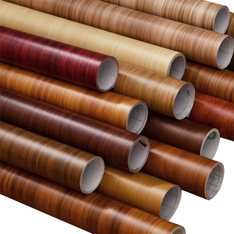 Wood grain wallpaper PVC waterproof self-adhesive stickers desktop wardrobe cabinet door wallpaper furniture renovation film wholesale