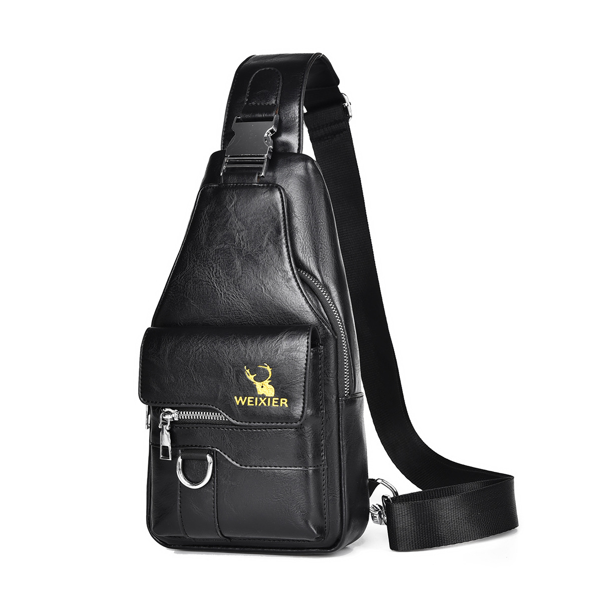 Cross-border Chest Bag Men's Retro All-match Shoulder Bag Large Capacity Waterproof Body Bag Crossbody Bag Men's High-end Sense Men's Bag
