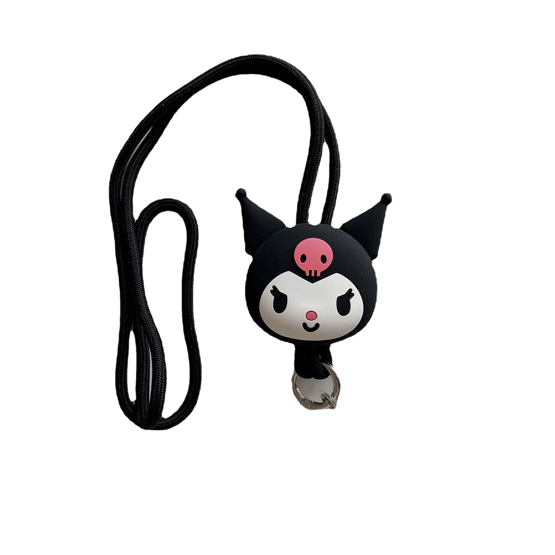 Cute cartoon fashion brand long hanging neck rope melody kulomi diagonal multi-functional mobile phone with card hanging chain rope
