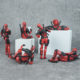 Cross-border Deadpool Handheld Model Fighting Police Sleeping Posture Doll Raise Card Review Posture Animation Car Center Console Ornaments Tide
