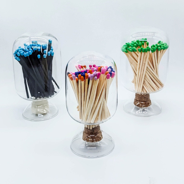 Match Jar Inverted Bottle with Cork Round Head Display Bottle Borosilicate Glass Round Seed Bottle Sample Bottle