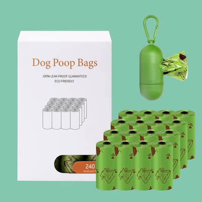 Cross-border new pet garbage bag distributor suit 1.2 Silk degradable dog stool bag shit bag shit bag