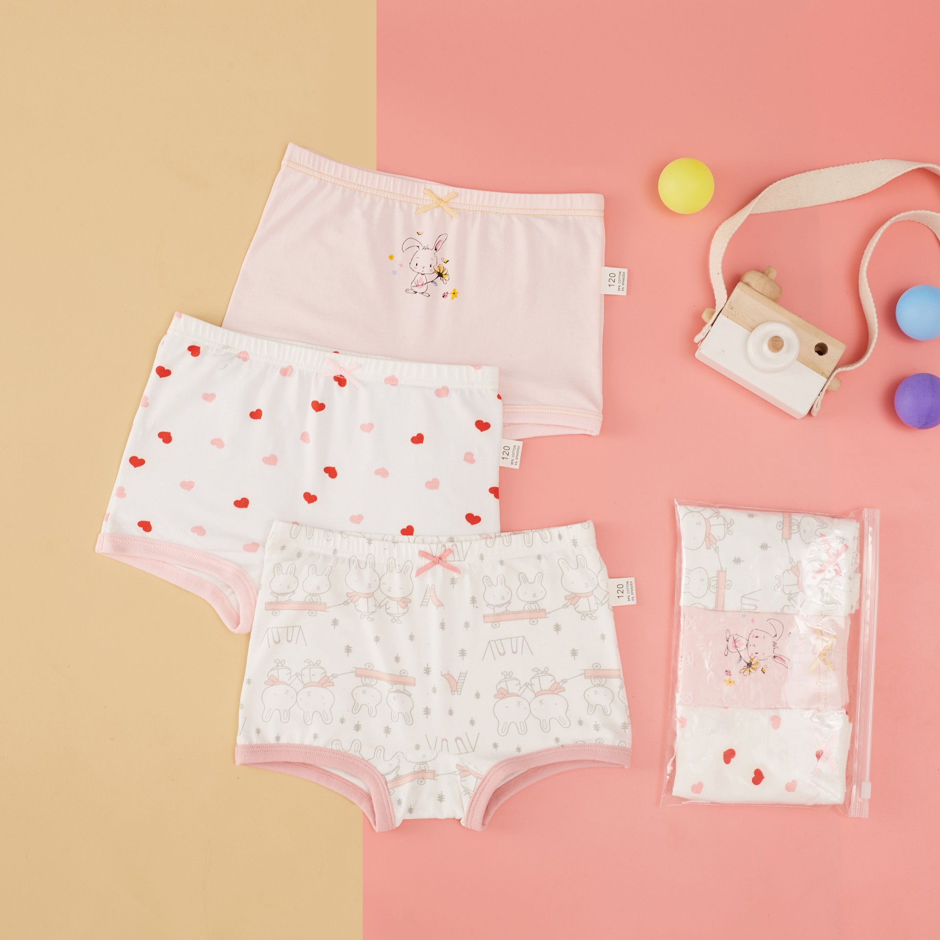 Girls underwear children's underwear new baby rabbit girls boxers wholesale