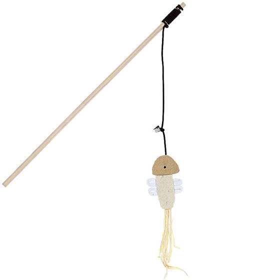 Pet cat ticker wooden pole feather Bell cat ticker Interactive cat toy mouse wooden pole cat ticker cat toy