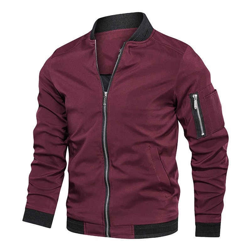 Amazon Cross-border Men's Jacket Spring and Autumn Korean Fashionable Loose Fat Man Autumn and Winter Casual Baseball Jacket for Men