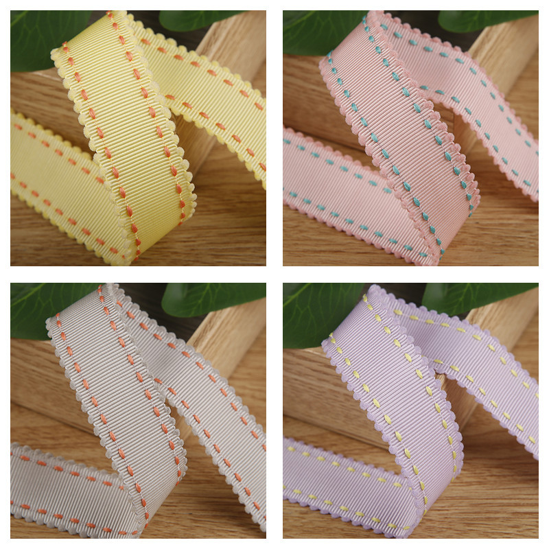 Color Jump Point Lace Rib Ribbon Children's Bow Hair Accessories Clothing Shoes Flower Accessories Polyester Hat Belt