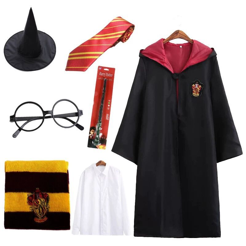 Harry Potter Costume Magic Robe College cos Costume Halloween Cloak Cape Children Cosplay Performance Costume