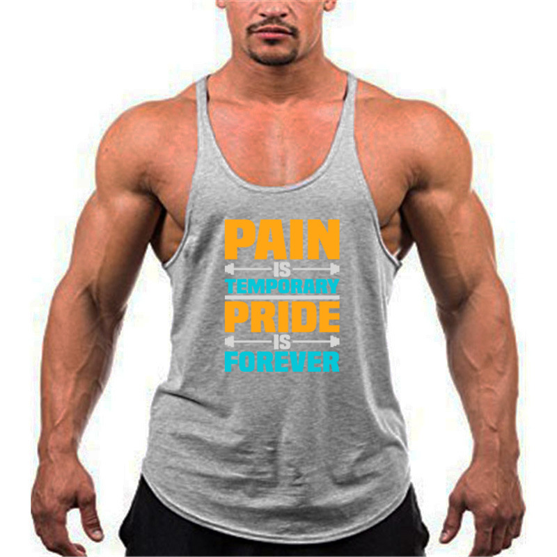 AliExpress shrimp skin 1cm shoulder strap professional bodybuilding fitness vest GYM European and American sports deep digging thin shoulder strap hot