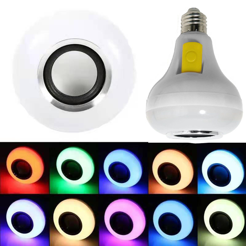 B22/e27 wireless bedroom cool white bulb mobile phone remote control Smart Dimming led bulb colorful Bluetooth light