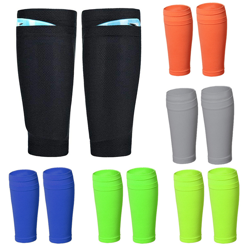Mesh Breathable Football Leggings Socks Socks Insert Type Adult Children Double Pocket Soft Leg Stocking Spot