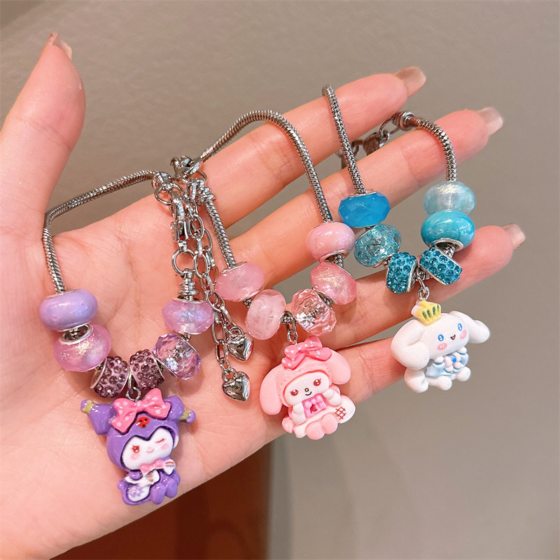 Kulomi Children's Bracelet Girls' Crystal Pendant Cartoon Little Girl's Fine Bracelet Jewelry Girls' Necklace Bracelet