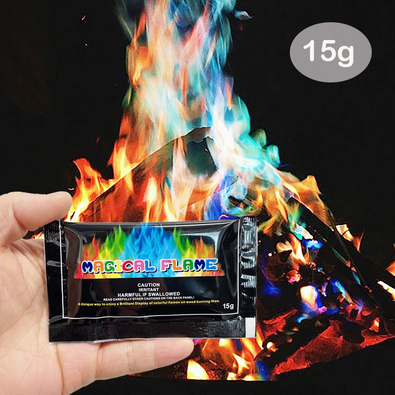 Cross Border Magic Fire Colorful Flame Powder Magic Flame Party Beach Bonfire Party Supplies