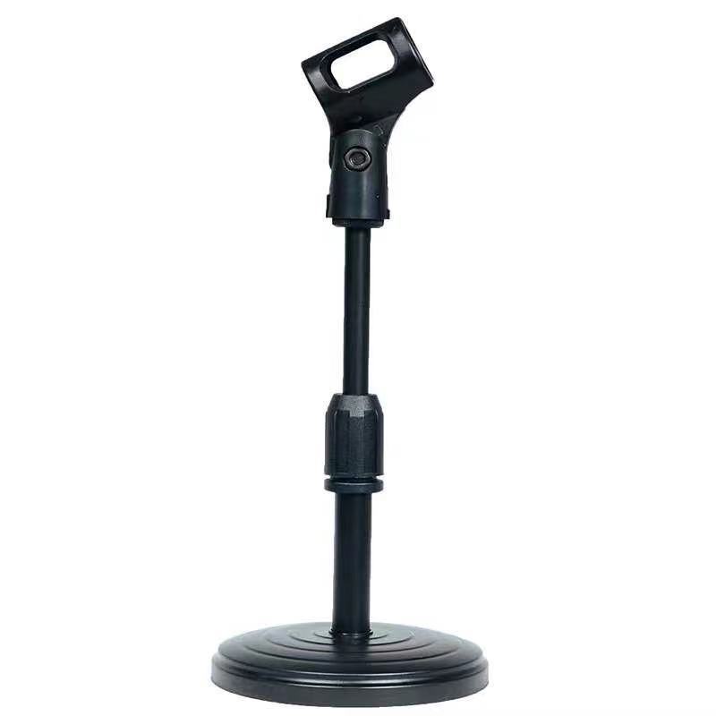 Desktop Microphone Stand Disc Base Height Adjustable Conference Interview Live K-song Microphone Desktop Stand