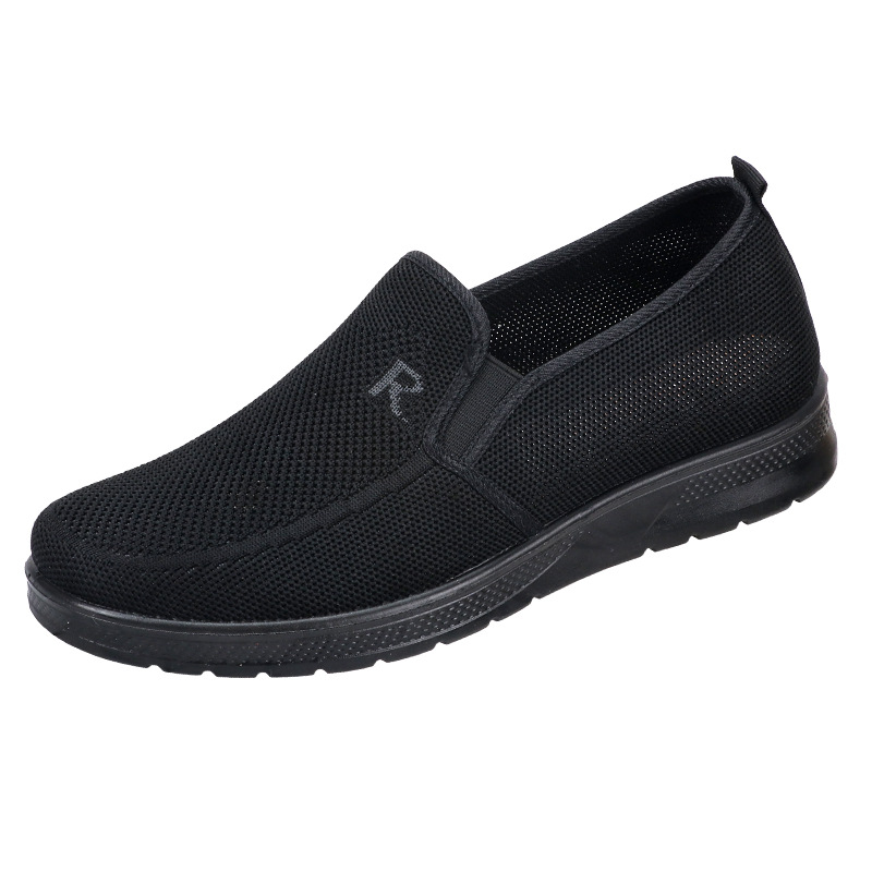 Shoes Men's 2024 New Foreign Trade Men's Shoes Polyurethane Men's Flying Woven Shoes Slip-on Soft Sole Casual Shoes Sneakers