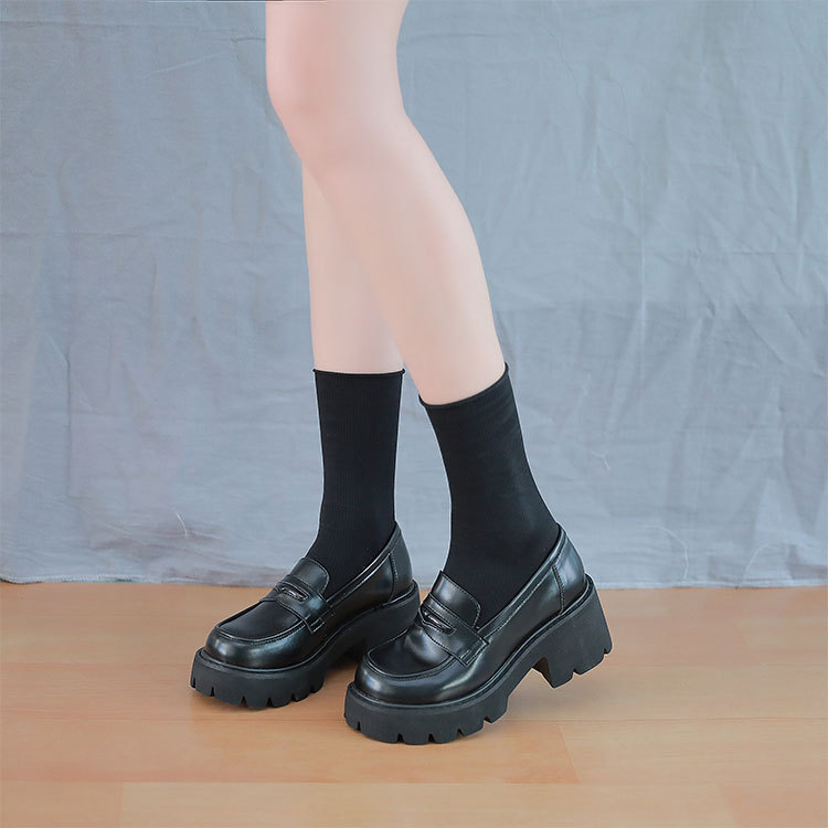 日系jk制服の靴夏の厚い底の2021の新型が高くなりました。|undefined
