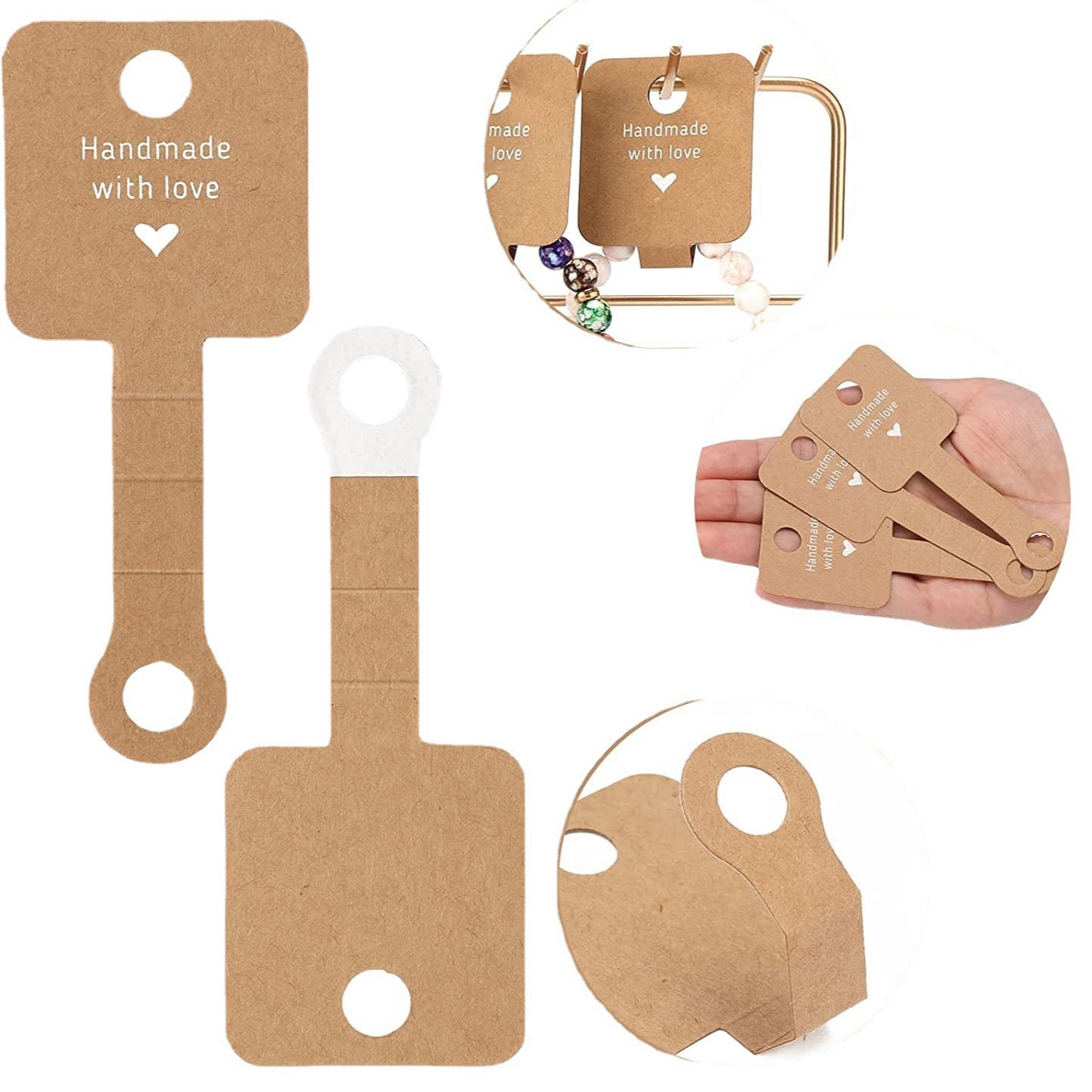 Amazon Hot Selling Hair Ring First Jewelry Folding Card Jewelry Packaging Folding Card Display Card Bracelet Ring Paper Card
