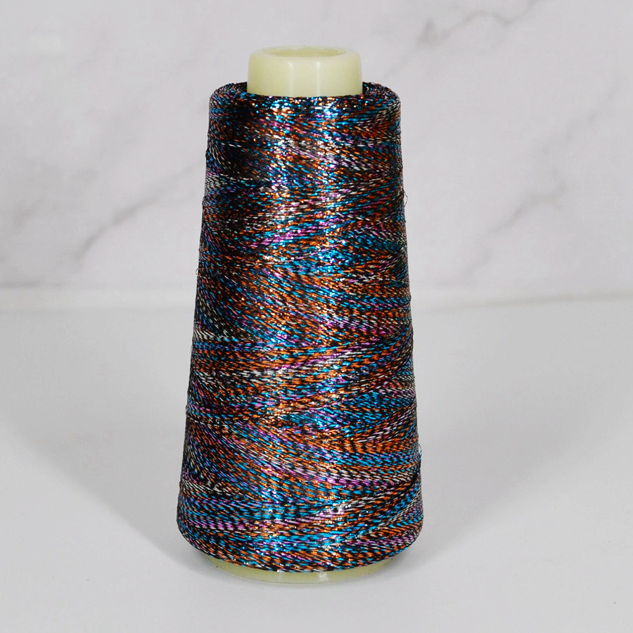 Spot batch supply dyed ultra-fine double-sided gold and silver yarn household sewing thread high strength color sewing thread polyester