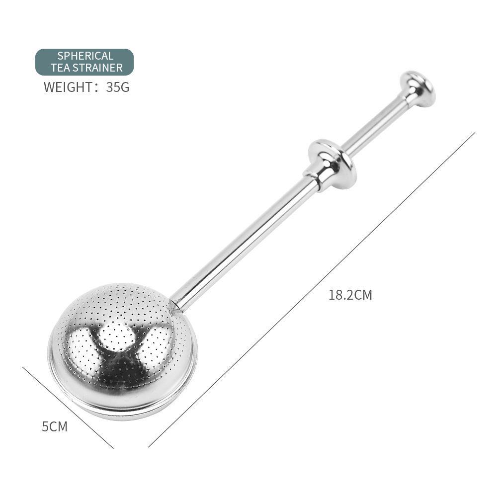 304 stainless steel spherical tea drain filter tea press type tea maker retractable syringe tea ball tea filter